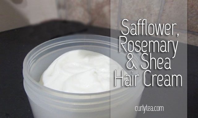Safflower Rosemary and Shea Hair Cream safflower conditioner with rosemary and shea butter - curlytea.com