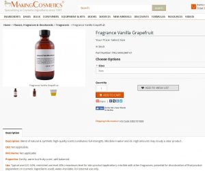 essential oils - vanilla grapefruit