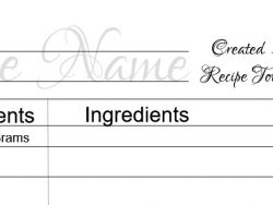 BASIC – DIY Recipe template